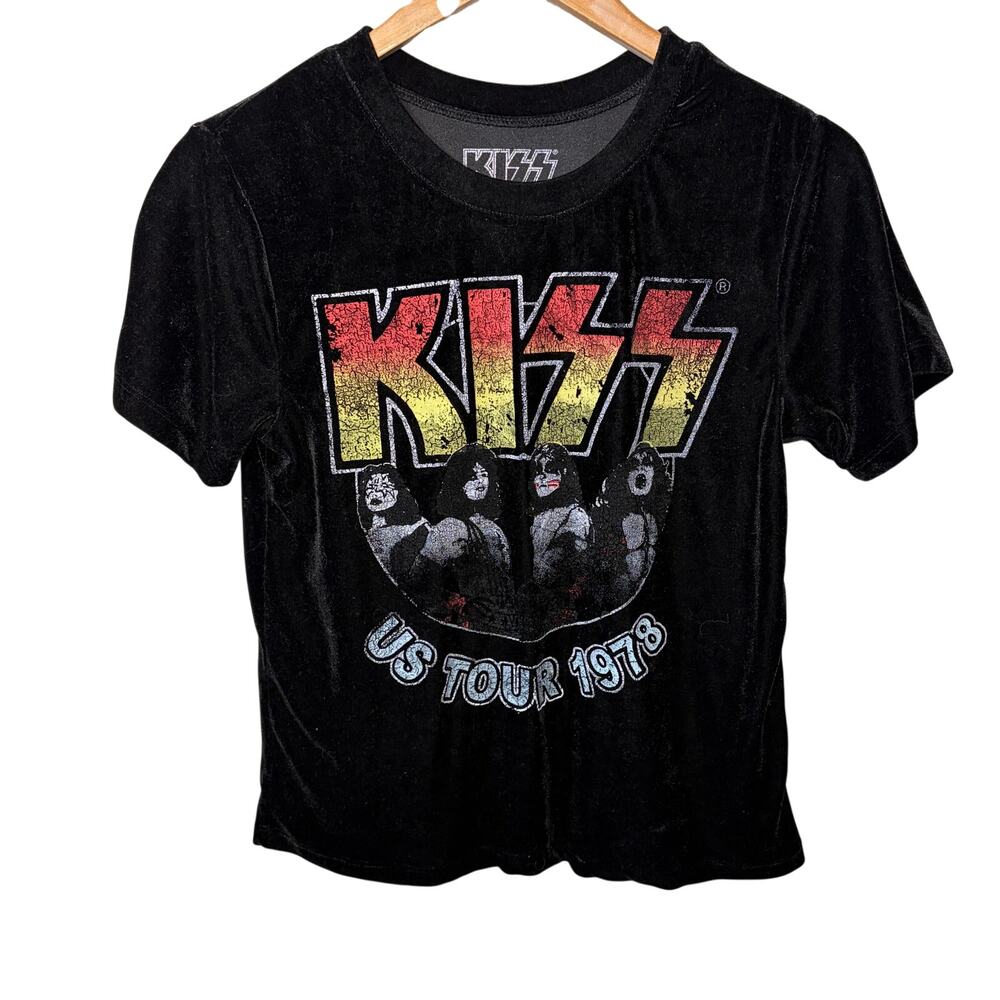 KISS Top Black Velvet US Tour 1978 Grunge Gothic Goth Rock Band Festival S
